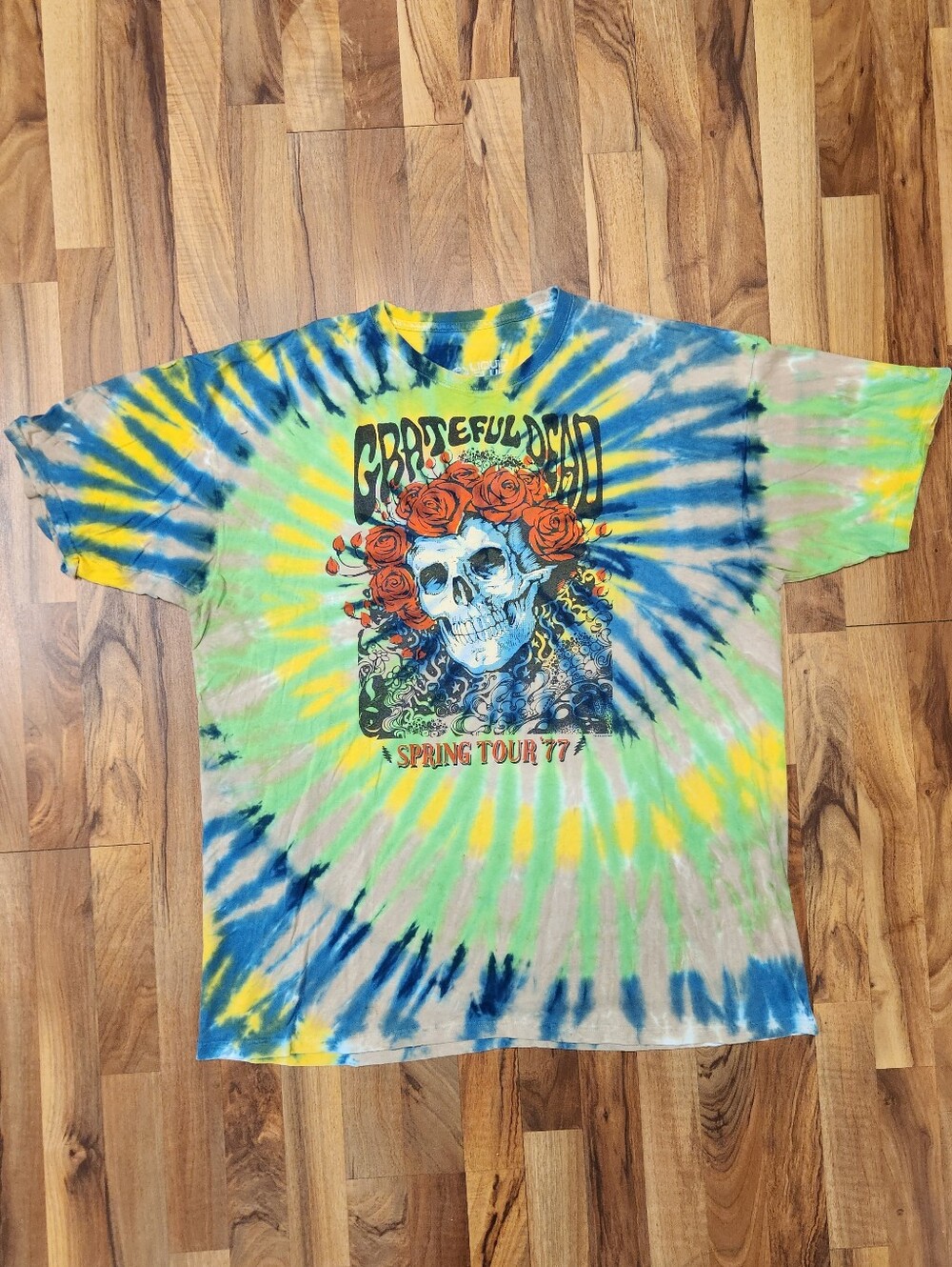 Grateful Dead Tie Dye T-Shirt 4XL Bertha Liquid Blue